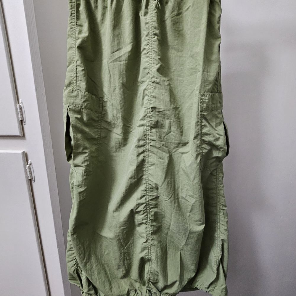 Nylon Sage Green Cargo Skirt